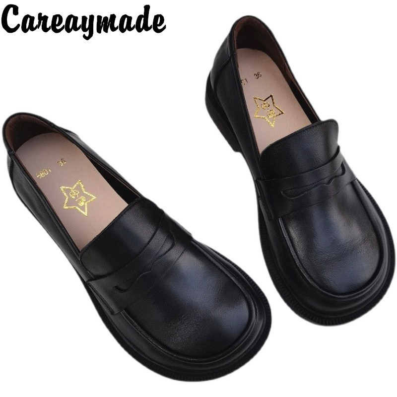 Men Shoes Size To Women - Cauaymade-カジュアルなオックスフォードの靴,男性用の牛革レザーの靴,春と秋の大型靴