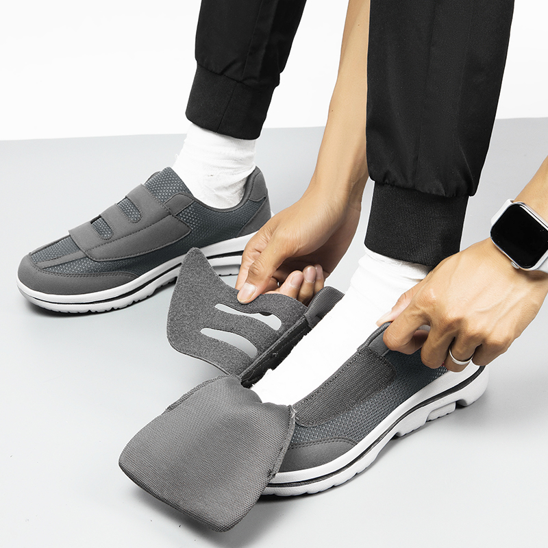 Men'S Shoes For Wide Feet - 幅広スニーカー 太い足用 糖尿病患者用シューズ 高齢者用 外反母趾用整形外科シューズ 腫れやすい足用