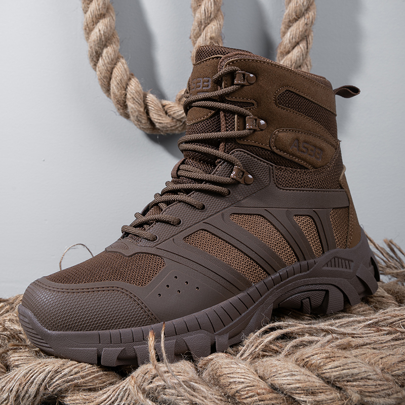Men'S Shoes Hiking - 男性用タクティカルブーツ、レースアップ、デザートミリタリーワーク、アンクルハイキングシューズ、クライミングシューズ、アーミーブーツ、ユニセックス、男性用防水、サパティーヤス（スペイン語で靴の意味）男性用