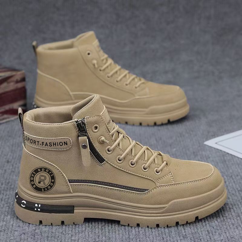 Men'S Shoes Hiking - 男性レトロハイトップワークブーツ秋耐摩耗性ハイキング登山靴屋外滑り止めダンピング男性アンクルブーツスニーカーボタス