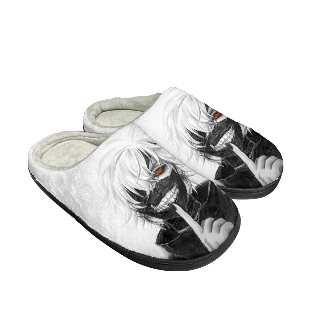 Men Shoes For Winter - カネキケンファッション綿パーソナライズスリッパ男性女性豪華なサンダルカジュアル保温靴快適な熱スリッパ