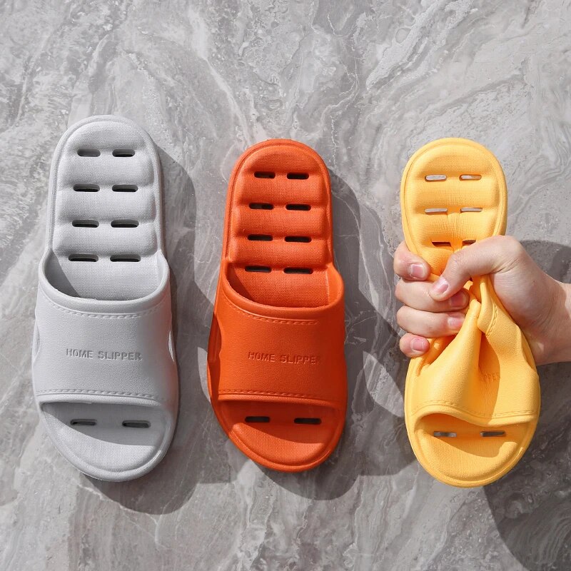 Men'S Shoes For Summer - ユニセックスEVA滑り止めソフトボトム水漏れ防止シャワースリッパ男女兼用ホームスリッパパンチング加工バスルーム速乾スリッパ