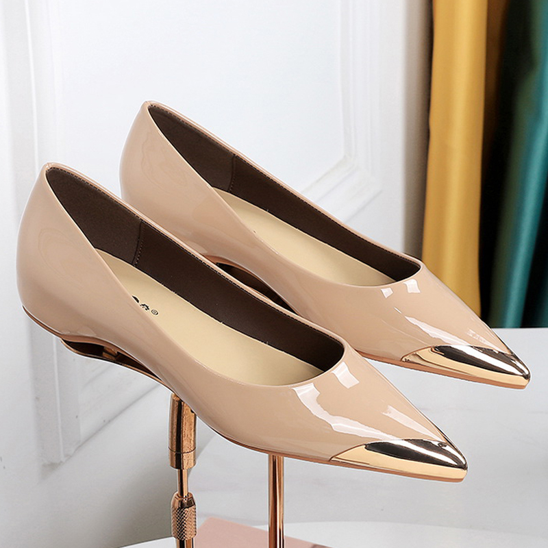BIGTREE 靴ローヒールの女性の靴パテントレザーウェッジ - Men Shoes Size To Women のレビューと価格