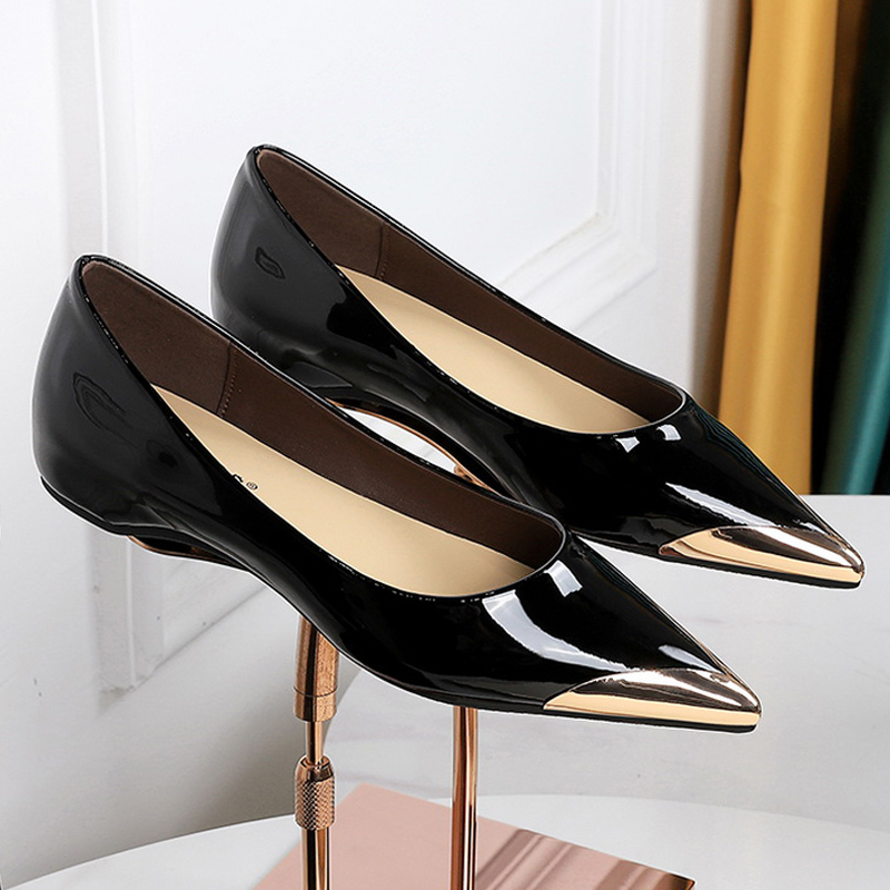 BIGTREE 靴ローヒールの女性の靴パテントレザーウェッジ - Men Shoes Size To Women のレビューと価格