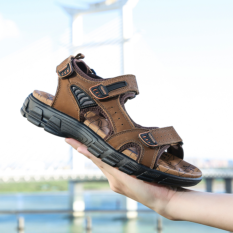 ホット販売夏のメンズサンダル屋外ノンスリップメンズビーチサン - Men'S Shoes Clearance Sale のレビューと価格