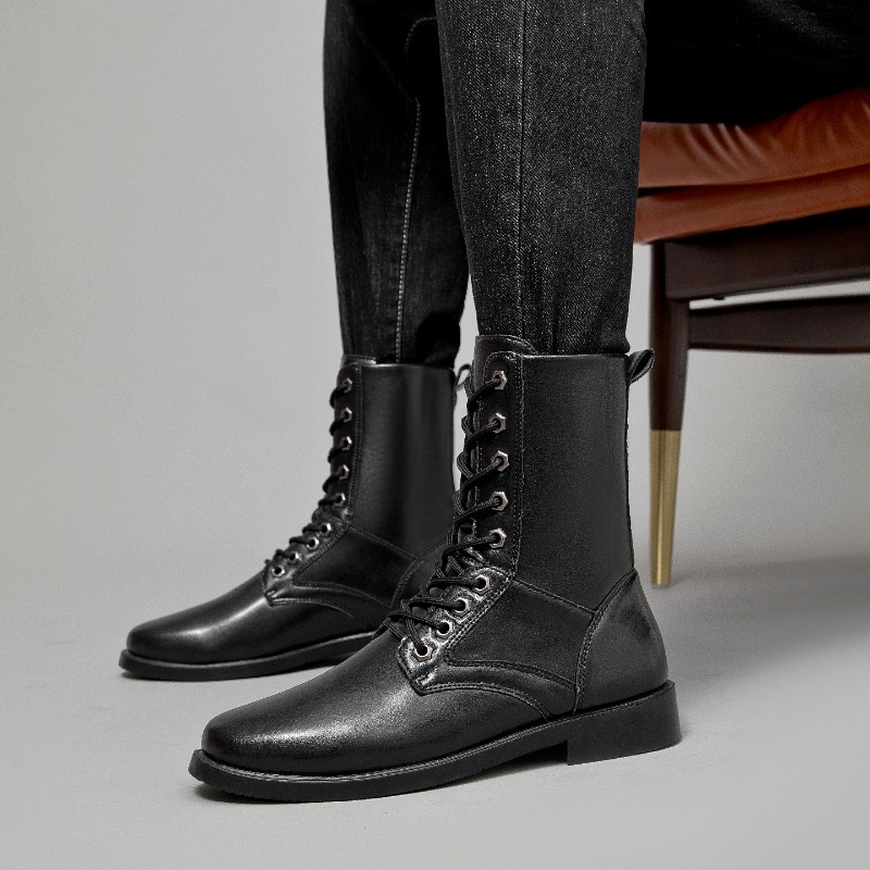 ハイカットレザーブーツ アウトドアタクティカルコンバットブー - Men'S Shoes Hiking のレビューと価格