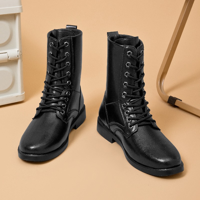 ハイカットレザーブーツ アウトドアタクティカルコンバットブー - Men'S Shoes Hiking のレビューと価格