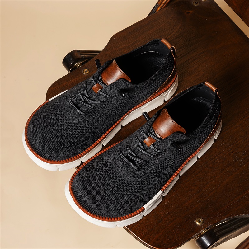 メンズワイドトゥニットドレスシューズ、スリッポン、通気性メッ - Men'S Shoes For Wide Feet のレビューと価格