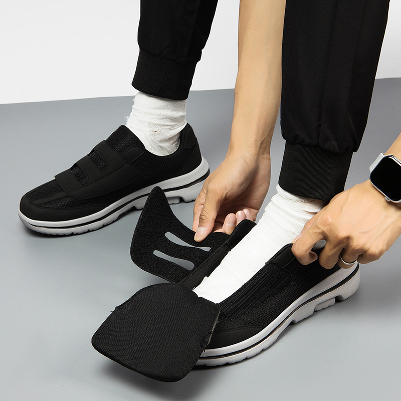 幅広スニーカー 太い足用 糖尿病患者用シューズ 高齢者用 外 - Men'S Shoes For Wide Feet のレビューと価格