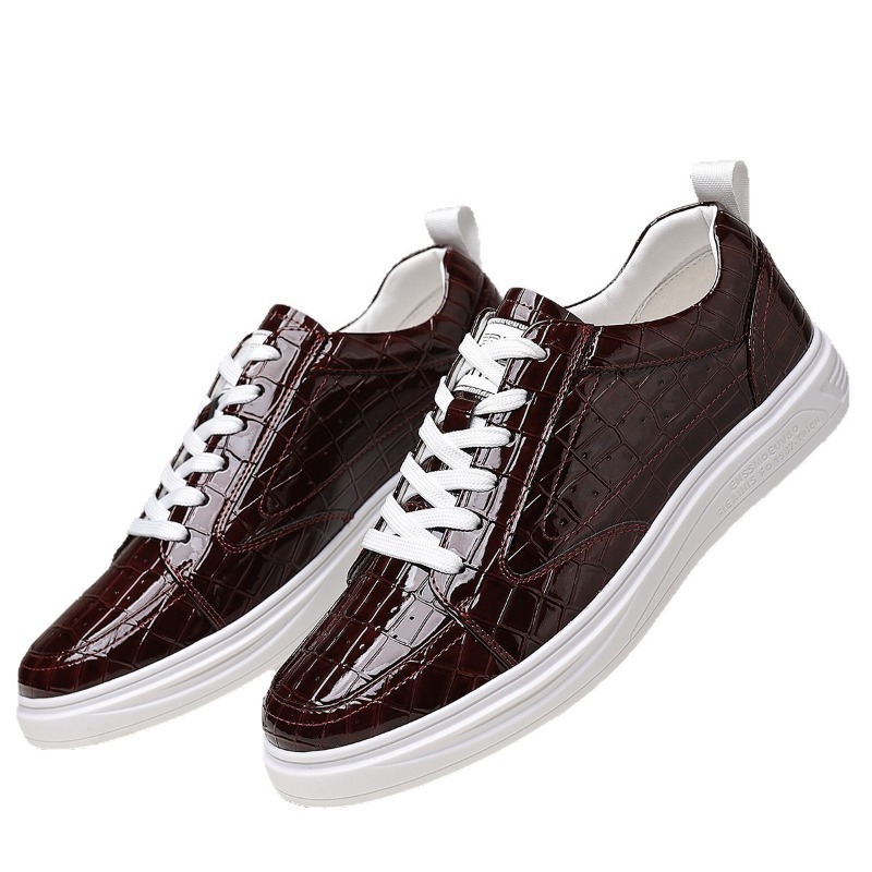 クラシックなメンズローカットスケートシューズ、レザー、レース - Men'S Shoes For Suits のレビューと価格