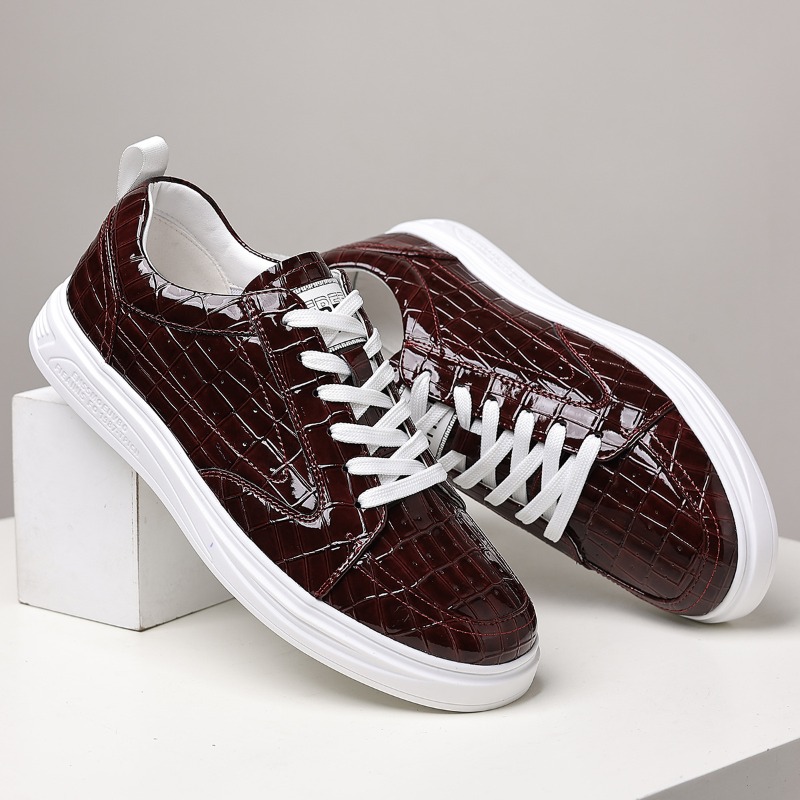 クラシックなメンズローカットスケートシューズ、レザー、レース - Men'S Shoes For Suits のレビューと価格