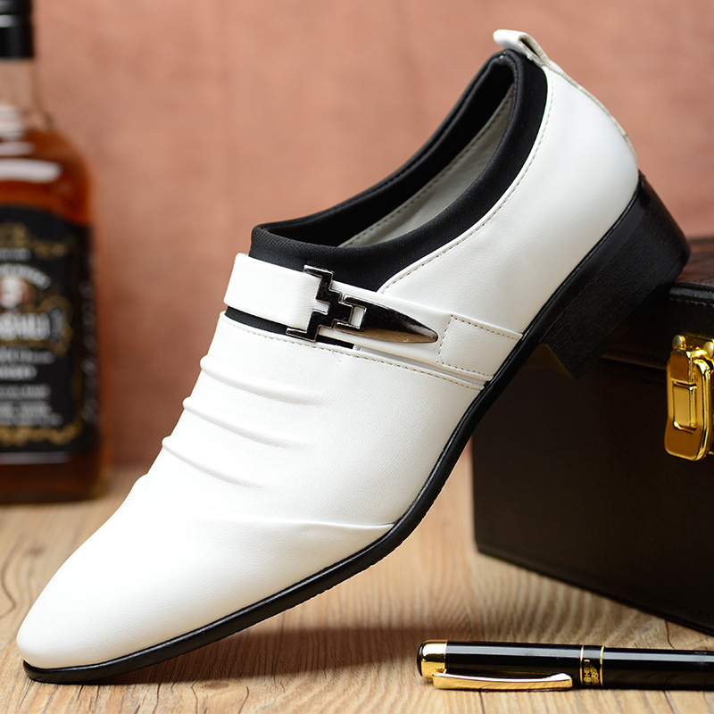男性用のクラシックでカジュアルなビジネスシューズ,白いドレス - Men'S Shoes Clearance Sale のレビューと価格
