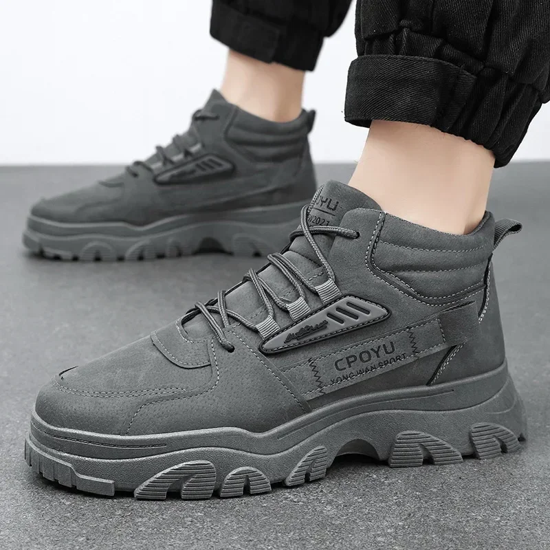 アンクルブーツメンズシューズ春ハイカット防水滑り止め作業安全 - Men'S Shoes Hiking のレビューと価格