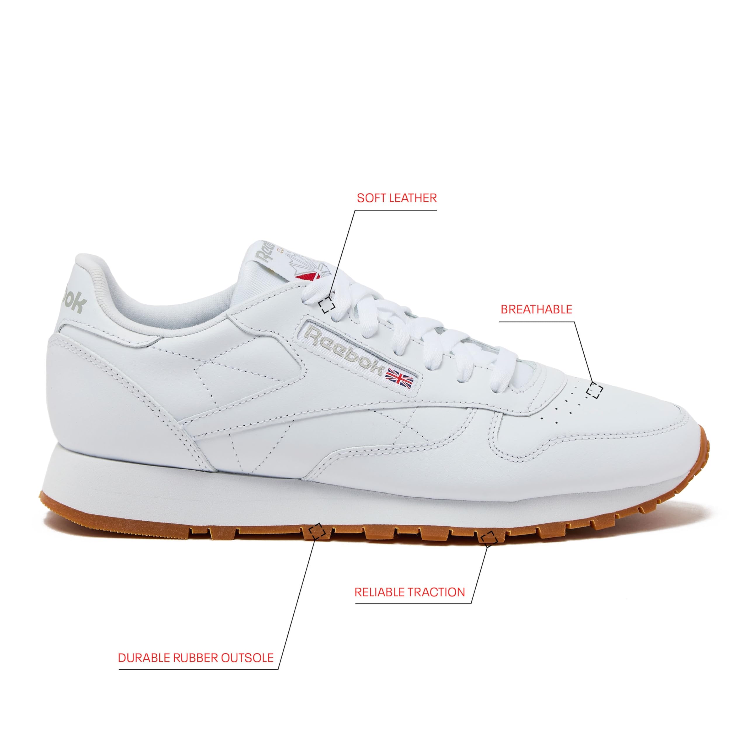 リーボック クラシック レザー スニーカー メンズ カジュア - Men Shoes Reebok のレビューと価格
