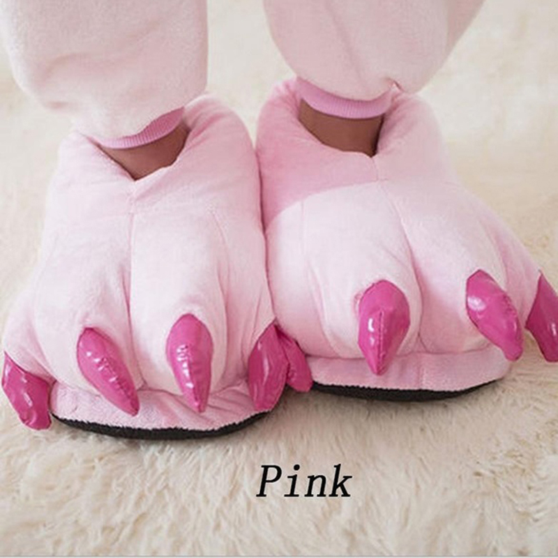 冬用暖かいソフト室内スリッパ、男女兼用、面白い動物の足型、ク - Men Shoes For Winter のレビューと価格