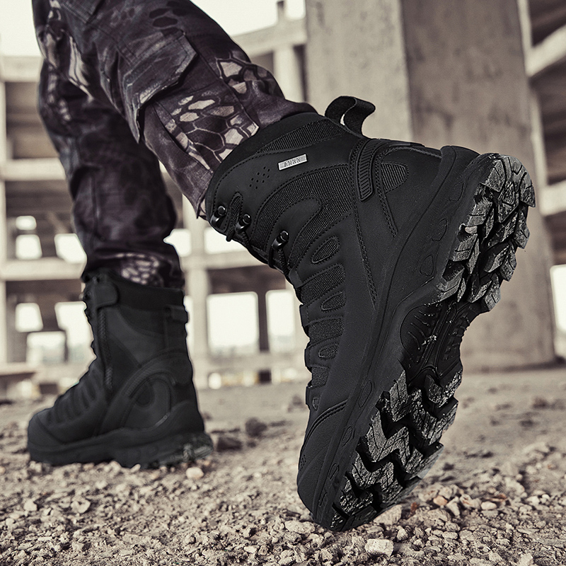 新しい男性の戦術的なブーツ軍事ブランド狩猟ハイキング靴足首防 - Men'S Shoes Hiking のレビューと価格