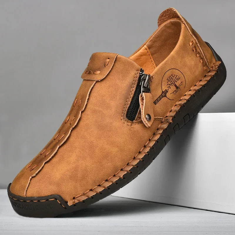 メンズハンドメイドレザーシューズ,カジュアルモカシン,通気性 - Men'S Shoes Clearance Sale のレビューと価格