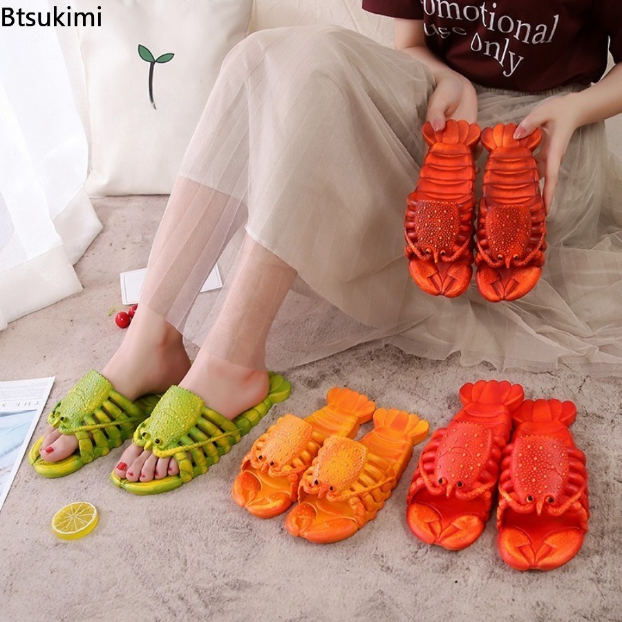 2026年新作 夏用 楽しい漫画風ロブスタースリッパ PVC - Men'S Shoes For Summer のレビューと価格