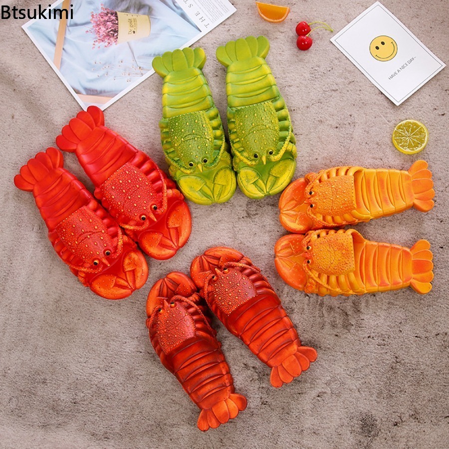 2026年新作 夏用 楽しい漫画風ロブスタースリッパ PVC - Men'S Shoes For Summer のレビューと価格