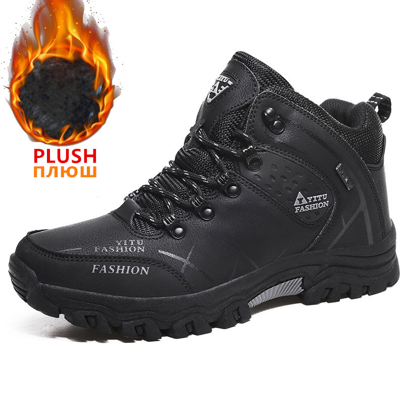 ブランドメンズウィンタースノーブーツ 防水レザースニーカー  - Men'S Shoes Hiking のレビューと価格