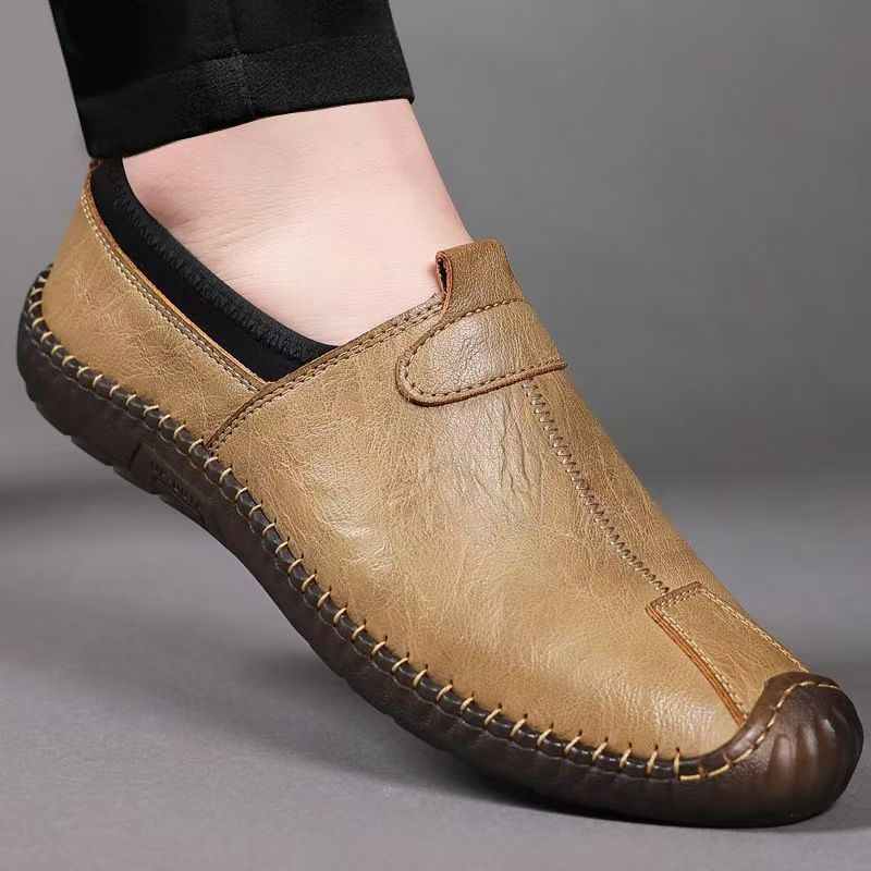 スリッポン軽量メンズレザーシューズロートップ快適な高級セール - Men'S Shoes Clearance Sale のレビューと価格