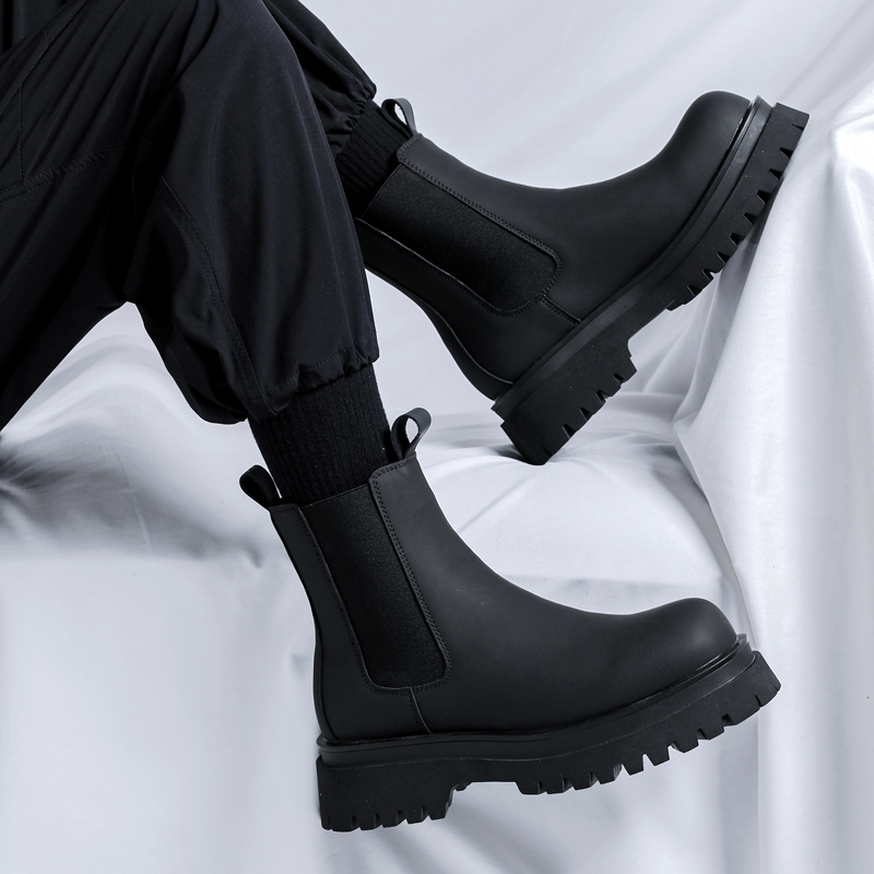 2026プラットフォームブラックハイカットブーツ メンズ ハ - Men Shoes Brand のレビューと価格
