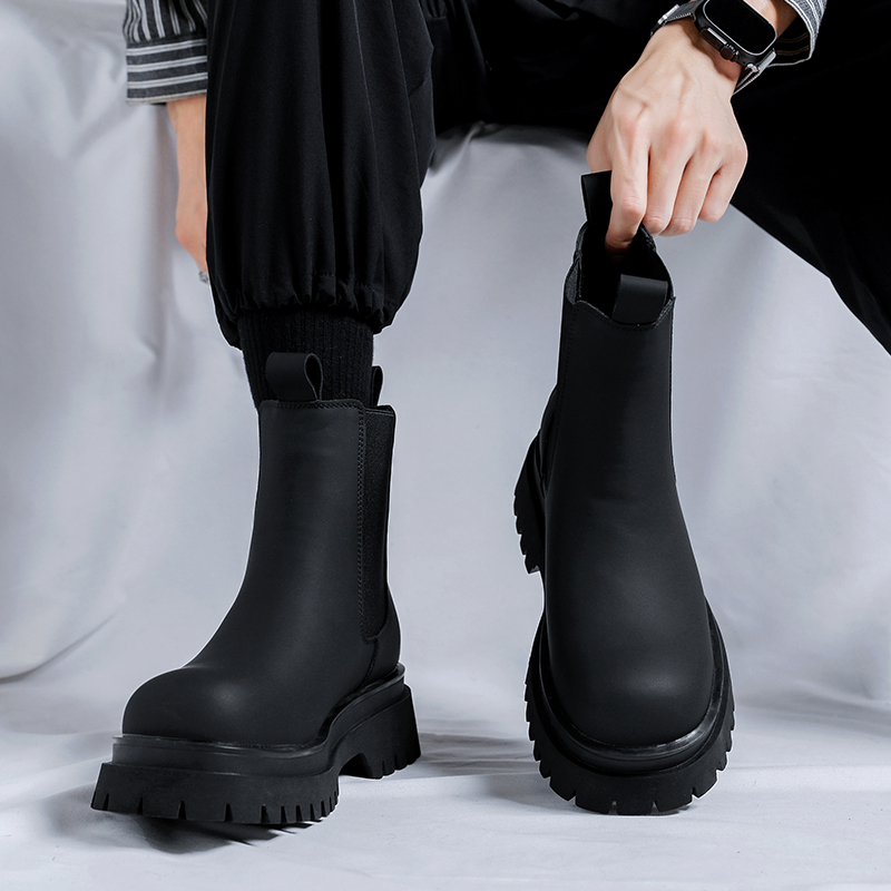 2026プラットフォームブラックハイカットブーツ メンズ ハ - Men Shoes Brand のレビューと価格
