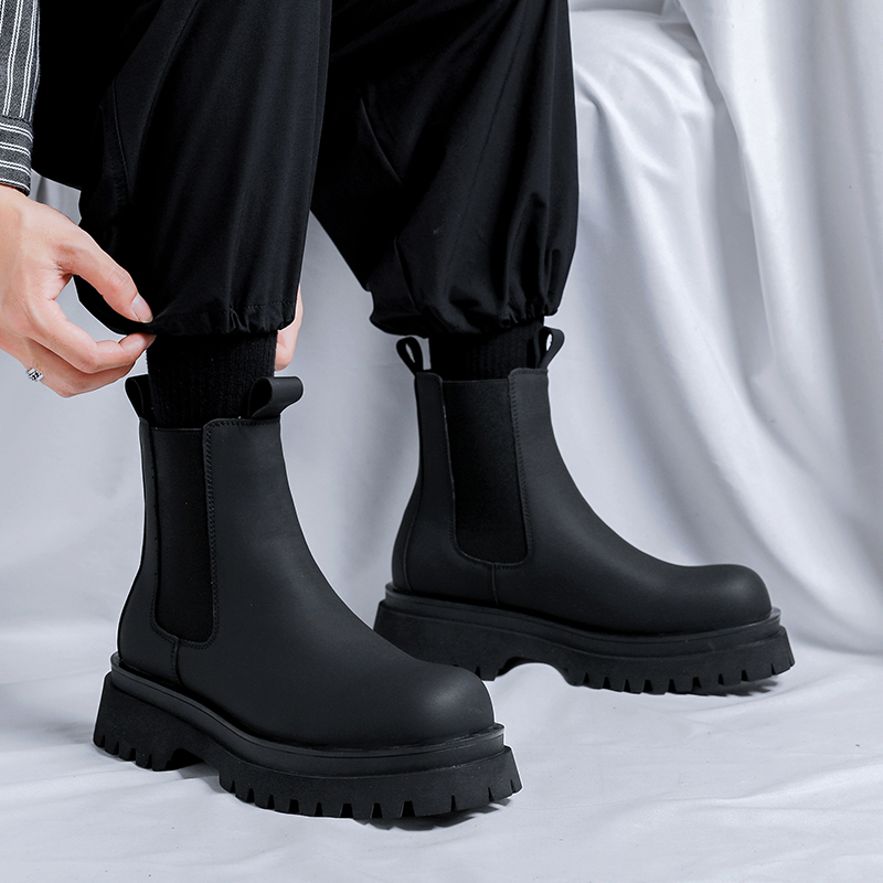 2026プラットフォームブラックハイカットブーツ メンズ ハ - Men Shoes Brand のレビューと価格