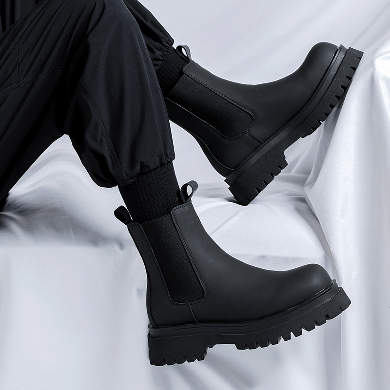 2026プラットフォームブラックハイカットブーツ メンズ ハ - Men Shoes Brand のレビューと価格